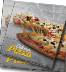 Grey 7" Full Colour Pizza Boxes-1x90